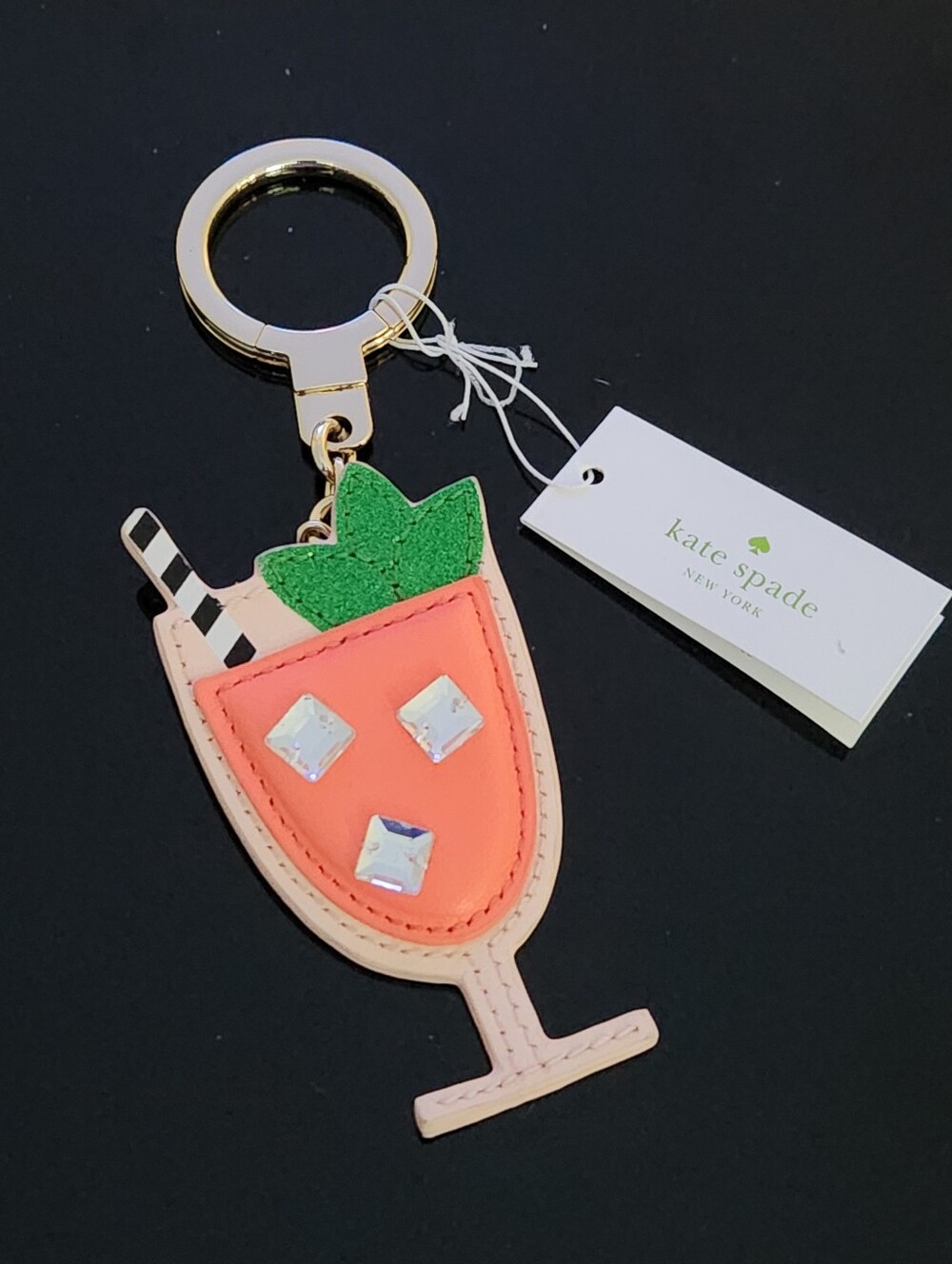 NWT Kate Spade Cocktail Keychain